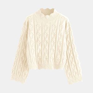 Cider Cream Cable Knit Sweater